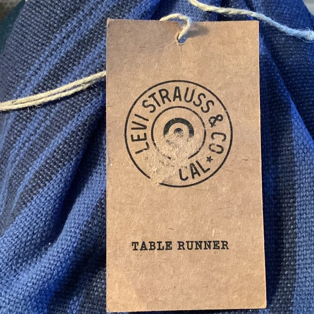 Levi’s Limited Edition Blue and Black Striped Table Runner